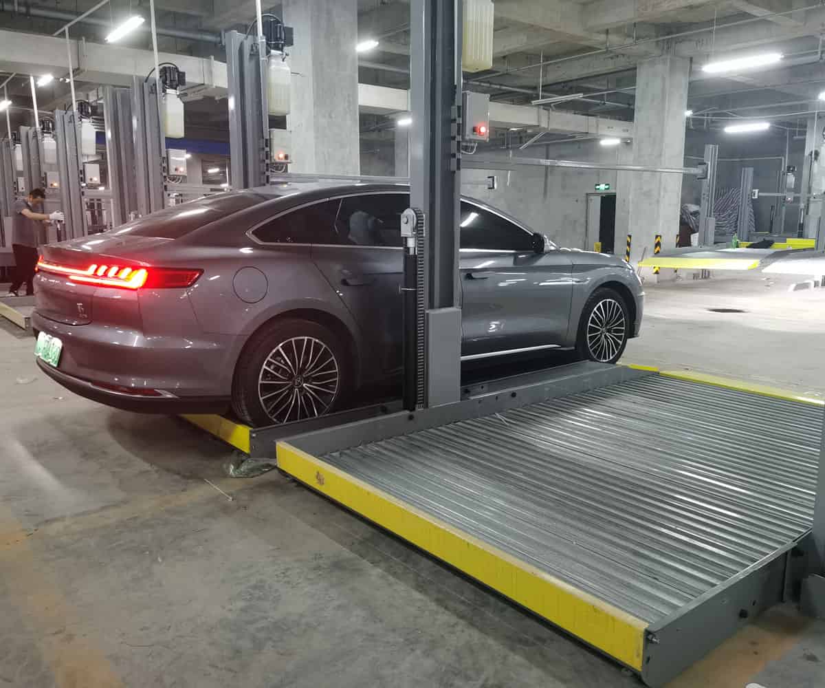 開江雙層升降橫移機械立體車庫改造