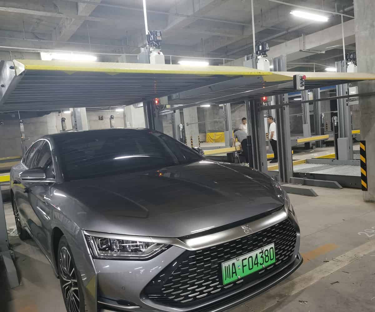 梓潼2層簡易升降立體停車場安裝