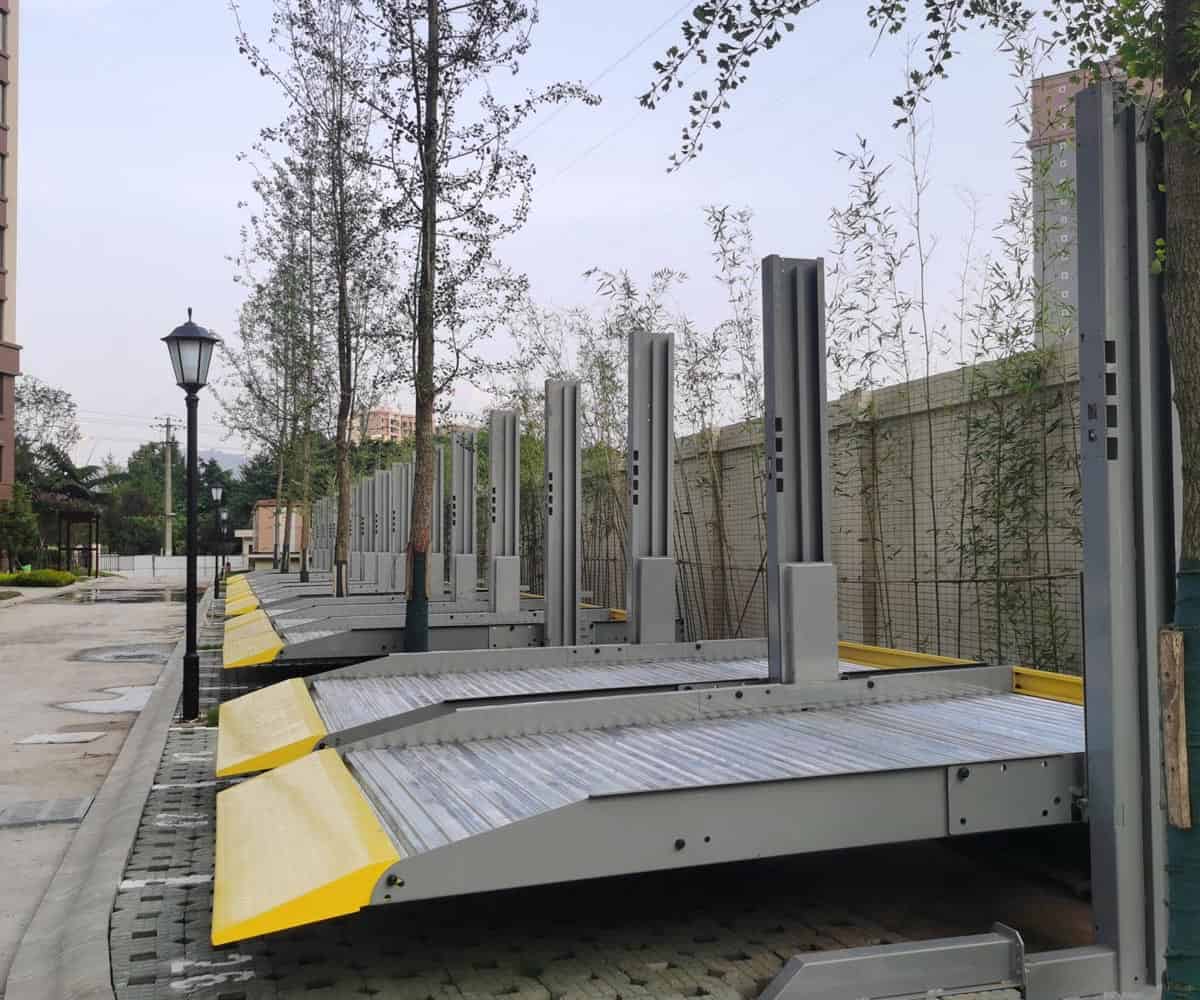 得榮二層升降平移機械停車設備安裝