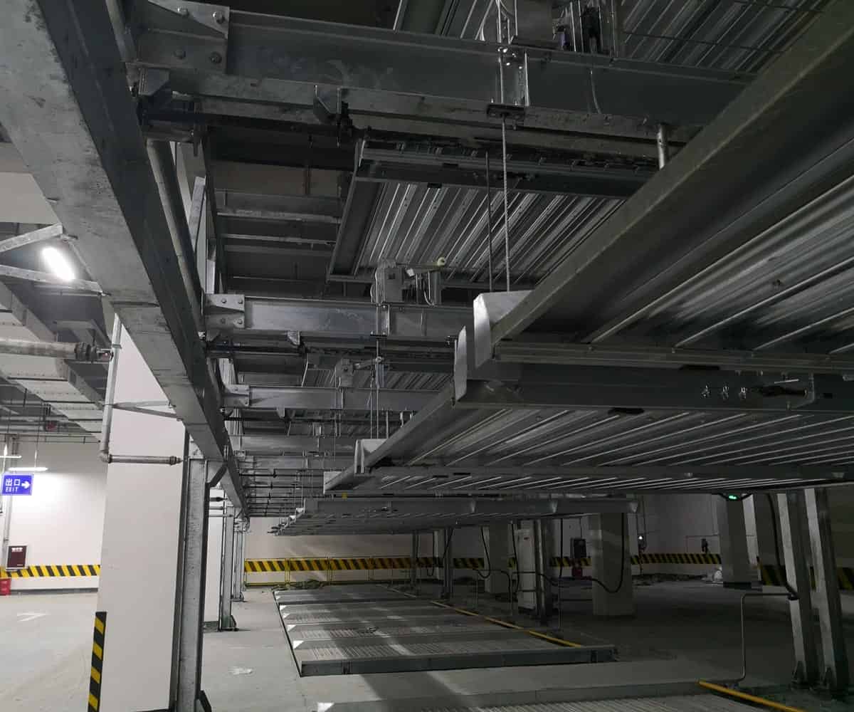 湖北二層升降橫移式立體車庫停車設備